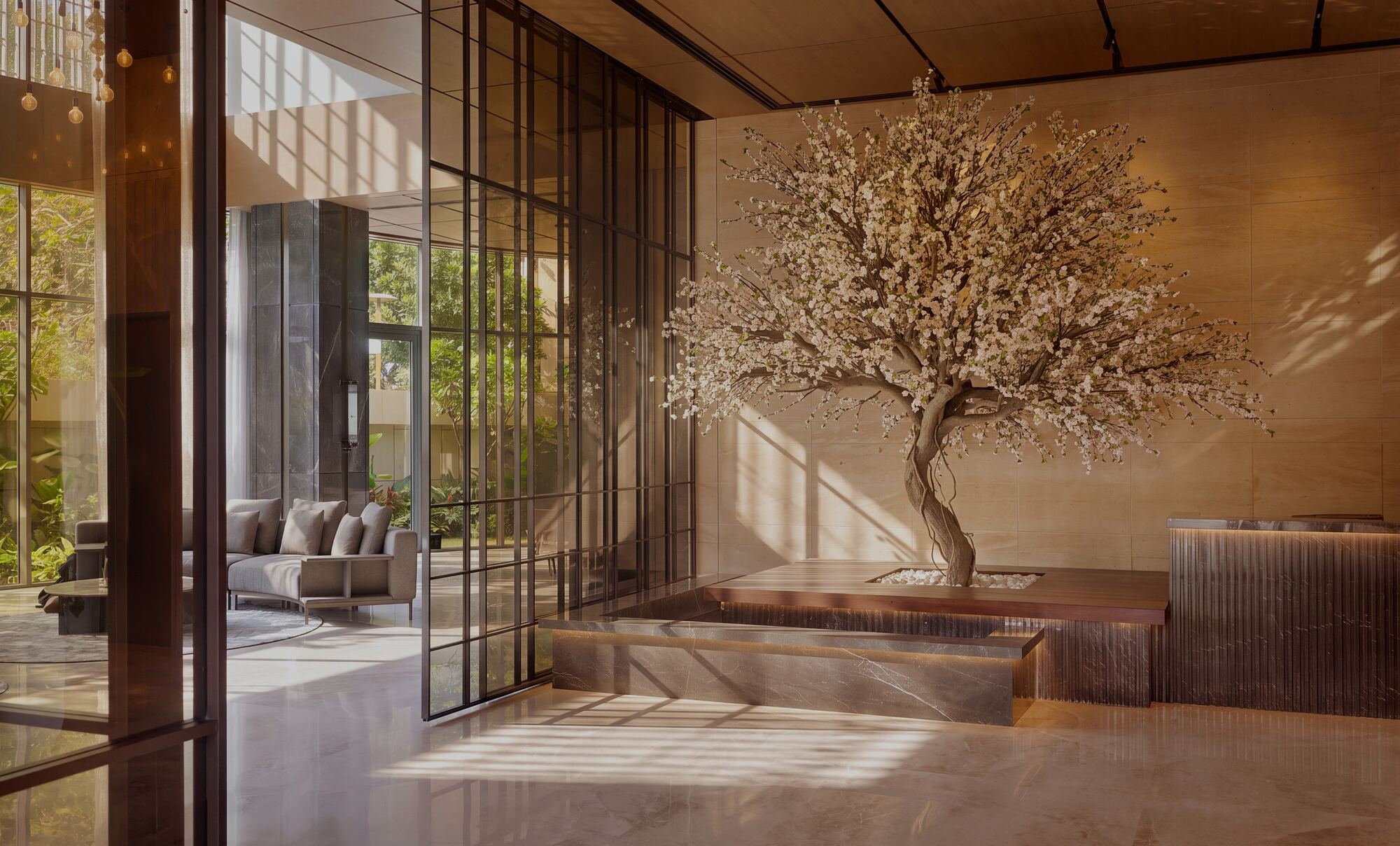 Grand Entrance Foyer with Tree